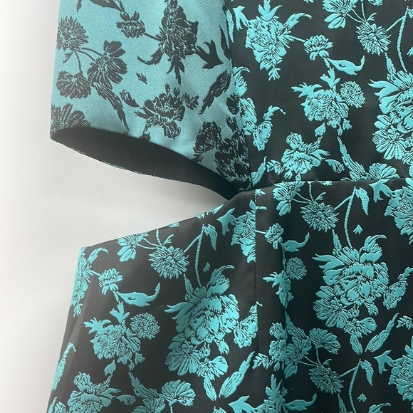 NWT Anthropologie Hutch Floral Jacquard Cut-Out Mini Dress Baroque Blue Black 14 - Picture 5 of 13